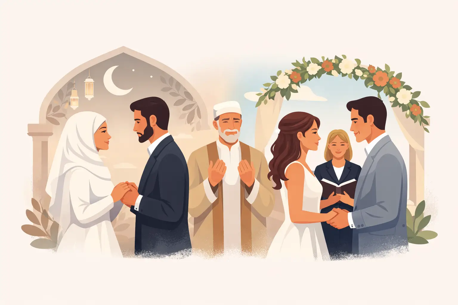Choosing a Muslim and Civil Wedding Celebrant